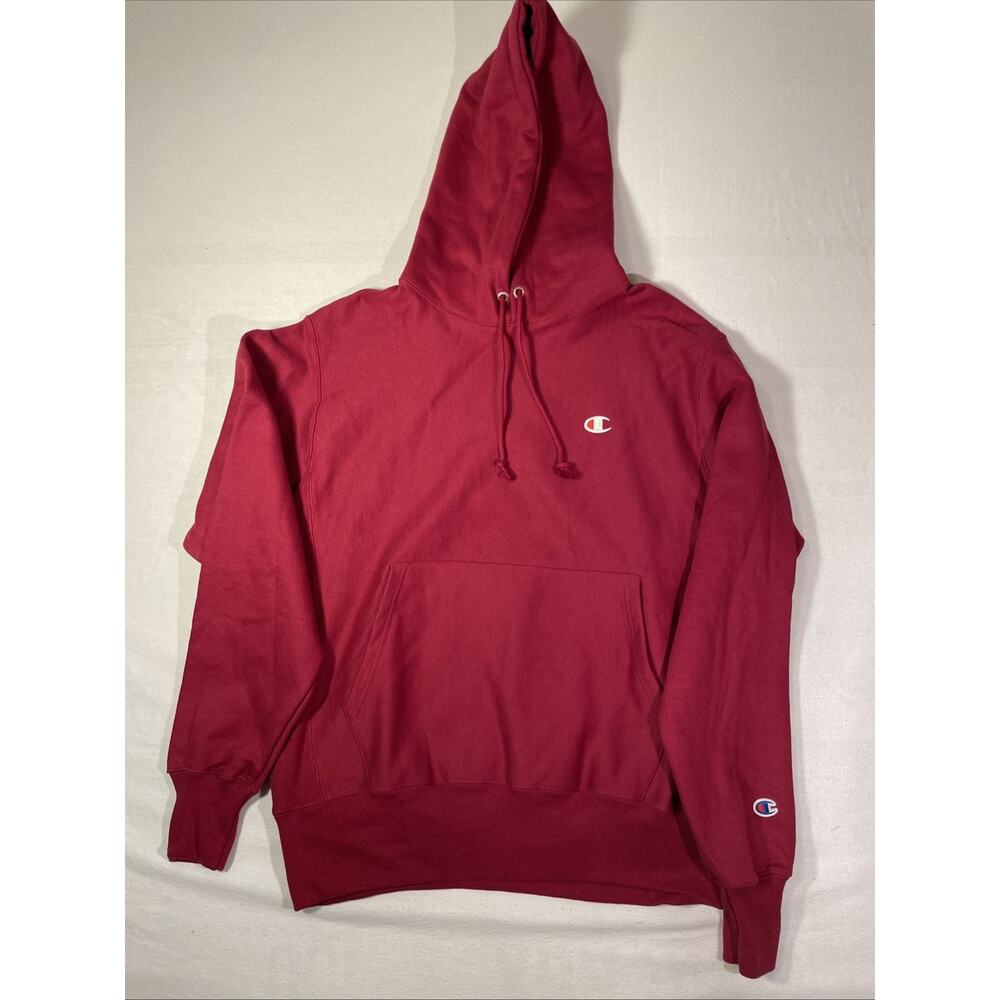 Champion Reverse Weave Hoodie Medium Red